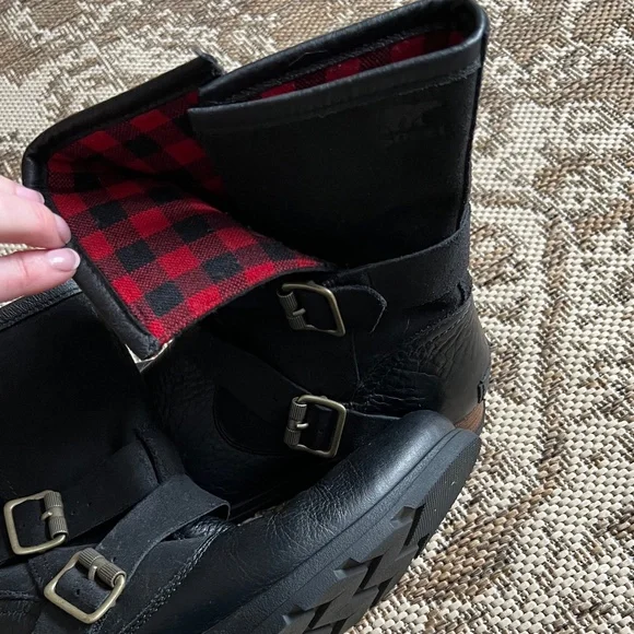 Sorel Major Moto Boots, Black Leather, Women's 7.5 - Picture 6 of 7
